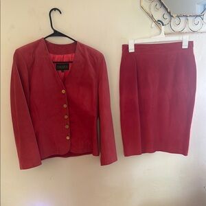 Danier Vintage Suede Suit, pencil skirt